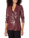 Guess Women's New Emelie Blazer, Mystic Wine Multi, Large