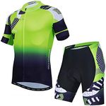 JPOJPO Cycling Jersey for Men Pro Team Bicycle Clothing MTB Bike Jerseys Shorts Set, Cf0331-1, S(Ht 63-66" Wt 88-132lbs)