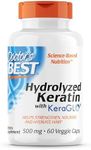 Doctor's Best Hydrolyzed Keratin Keraglo - strengthen, nourish, hydrates hair, high potency 500mg, 60 Count