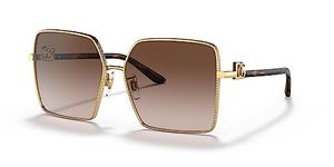 Dolce & Gabbana Women's Fashion Sunglasses, Gold/Gradient Brown, One Size