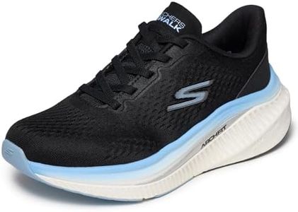 Skechers Women's GO Walk MAX Cushioning Arch FIT Roslyn Sneaker, Black, 6 UK