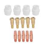 24KD Gas Diffuser, 24KD MIG Welding Torch Part Easy Installation Holder 14pcs for Welding Torch(Binzel 24KD (1.0mm conductive tip))