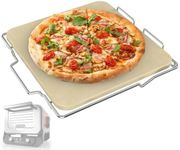 Pizza Stone with Stainless Steel Ra