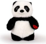 Panda Stuffed Animal 11.8 Inches Animal Stuffed Panda Bear Plushie Cute Stuff Panda with Heart Soft Stuffed Panda Plush Toys Black Panda Bear Plush Birthday Plush Gifts for Boys Kids Girls (Panda)