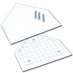 Champro 3 Spike Home Plate (White), 1/2''