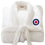 TARGET MOD logo Embroidery Bathrobes - Stars & Stripes brand (White) Bathrobe L/XL