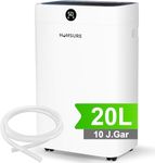 ELECCI Dehumidifier 20L, Dehumidifier for Home & Clothes Drying 200 m³ (50 m²), Timer, Auto Defrost, Quiet (40dB), 2.8L Tank, Continuous Drain, Built-In Pump, Automatic Mode, for Basement, Bedroom