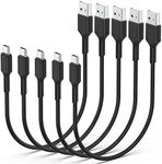 Short USB C Cable 1ft, 5pack USB A to USB C Charger Cable Fast Charging Durable USB Type C Cord for Samsung Galaxy S22 Ultra Note 8 9 A32 A12, Moto G Pure, LG Stylo 6, Charging Station, Power Bank