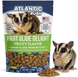Atlantic Rush Fruit Glide Delight Sugar Glider Food - 2lb Resealable Bag of Food for Sugar Gliders - Sourced and Made in USA - Sugar Glider Supplies - Sugar Glider Stuff - Sugar Glider Treats