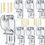 8pcs Roller Shade Clear Saftey Chain Retainer and Cord Guide Fixation Hook P Clip for Roller Blinds Cord Loop and Bead Chain Tension Device