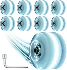 Nezylaf 8p Roller Skate Wheels, 58 * 32mm Light Up Skateboard Wheels with Bearings Installed for Outdoor or Indoor, Roller Skate Accessories 78A