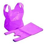 AMD Nexus Carrier Bags 11 x 17 x 21 - Large Plastic Carrier Bags Heavy Duty Vest Carrier Bags - Pack of 75 (Purple)