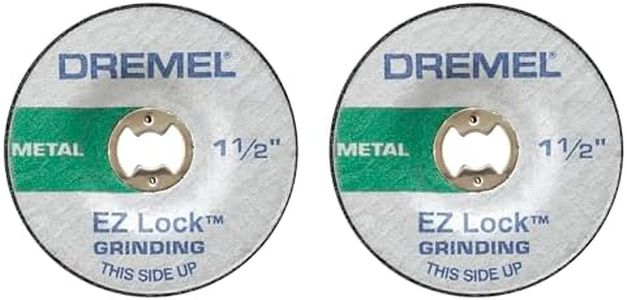 Dremel EZ541 EZ Lock Grinding Wheels Accessory Set, 2 Reinforced Grinding Wheels for Grinding and Sharpening Metals