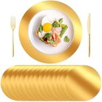 KesaPlan 50PCS Round Gold Placemats