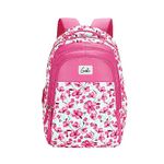 Genie Camellia 27 litres Pink School Backpack (17 inch, Water Resistant)