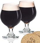 2 Beer Glasses Belgian Style Stemme