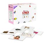 hungry brain Pack of 6A Combo Flash Cards for Toddlers 1 Year I Montessori, Preschool Learning Activities and Kindergarten Educational Flash Cards for Kids