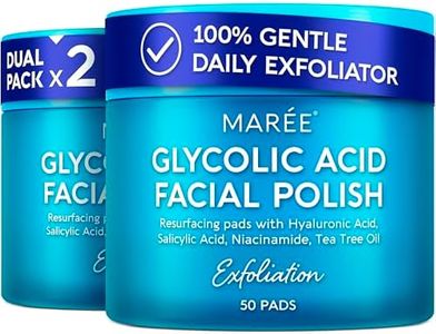 MAREE Glycolic Acid Pads 2 PACK - Toner Pads for Face Cleansing - Tea Tree Oil, Salicylic Acid & Vitamins E, B3, B5