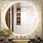 Keonjinn 32 Inch Round LED Mirror f