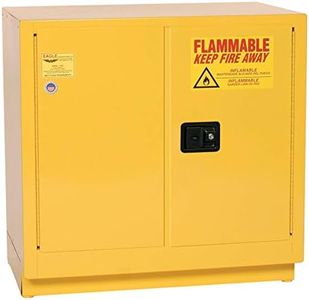 Eagle 22 Gallon Steel Flammable Liquid Storage Cabinet, Under Counter, 1 Shelf, 2 Self-Closing Doors, Yellow, 1970X