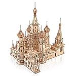 GuDoQi Architecture Model Kit St. Basil's Cathedral, 3D Wooden Puzzle for Teens Adults to Build, Make Your Own Woodcraft Kit, DIY Assembly Toy, Gift Idea for Birthdays Christmas Father's Day