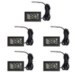 HiLetgo 5pcs Digital LCD Thermometer Temperature Digital LCD Fridge Thermometer Water Temperature With Probe