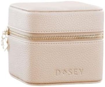 Dosey 14 Day Pill Organizer Case (Latte) - Luxury Personal Pill Travel Case for Pills, Medicine & Supplements - AM & PM Pouches, Fits Up to 30 Pills - Come with 14 Free Pill Pouches - Vegan Leather