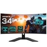 Gigabyte GS34WQC 34" WQHD Curved Gaming Monitor - 3440 x 1440, 300Hz, 1ms, 250 cd/m², FreeSync Premium, HDR Ready, HDMI 2.0, Displayport 1.4