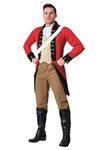 Adult British Redcoat Costume Mens, Revolutionary War Halloween Outfit, Historical Colonial Jacket for Theater Small