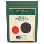 VAHDAM, Nilgiri Breakfast Black Tea (150+ Cups/12oz) ROBUST & FLAVORY Loose Leaf Tea | Unblended Single Origin Black Loose Leaf Tea | Vacuum Sealed Pack