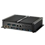 KINGDEL i7 Powerful Mini Box PC, Fanless Mini Desktop Computer with Intel i7 CPU, 8GB RAM, 256GB SSD+1TB HDD, 2xLAN, 2xHD, 4xUSB 3.0, 6xCOM RS232, W-11 Pro