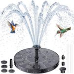 AISITIN Solar Water Fountain, Solar Powered Water Fountain with Multiple Nozzles, Floating Solar Pond Pump,Solar Water Feature for Bird Bath, Garden, Pond, Pool and Fish Tank