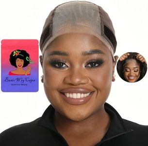 Aimery Lace Wig Grip Cap for Women 4x5 Transparent Lace Wig Cap Non Slip Wig Gripper Headband with Silicone for Keeping Wigs In Place Adjustable Lace Wig Gripper Make Your Wigs Gluless (Brown)