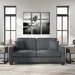 Torque Moscow 2 Seater Fabric Sofa (Dark Grey) 2 Person Sofa, Wooden Sofa Set, Couch for Living Room | 3 Years Warranty