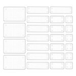 HOUSE DAY Makeup Drawer Organiser Trays 24 PCS, 4-Size Clear Drawer Organisers with Silicone Pads, Vanity Organisers and Storage, Non Slip Plastic Drawer Organiser for Desk, Bathroom, Kitchen, Office