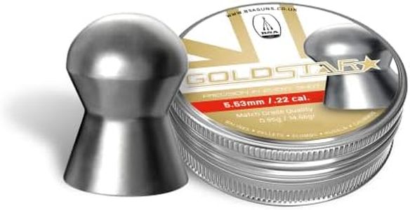 BSA Guns Goldstar MATCH GRADE can of 250 .22 / 5.53mm pellets for Air gun pistol Rifle Target and Hunting., Metal