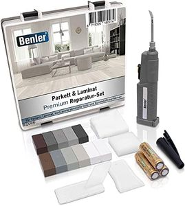 BENLER® Kit de réparation de bois gris pour parquet stratifié et sol en vinyle PVC, kit de réparation de cire dure avec mastic pour bois