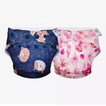 SuperBottoms Swimming Diapers for Babies & Toddlers - Reusable & Adjustable Swim Diapers - Washable Cloth Diapers - Skin Friendly Fabric - Easy to Clean - Fits 3M - 3Y | Pack of 2