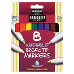 Sargent Art 22-1550 8-Count Washable Broad Conical Tip Assorted Set