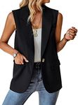 ALSOGO Women Sleeveless Blazer Vest