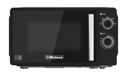 Belaco 800W Microwave Compact Size Microwave Oven with Manual Control, 10 Power Levels, 20L Capacity, Timer Function, Easy Clean Interior Ideal for Home or Office Use