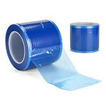 Barrier Film, 1200 Sheets Roll Tape, JimKing Thick Disposable Protective PE Film for Dental Tattoo Makeup Microbladingy, Blue, 4"x6", 1 Roll