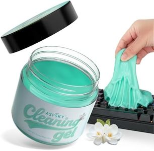 ASFSKY Car Cleaning Gel (Green,Magnolia) Cleaning Putty Universal Dust Cleaning Car Interior Cleaner Keyboard Dust Remover Car Slime Gifts for Men Women Girl Christmas stocking stuffers(1 Pack)