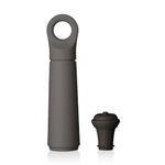 Vacu Vin Wine Saver Loop - Designed and Made in The Netherlands - Vacuum Wine Stopper Keeps Your Wine Fresh for up to 10 Days - Reusable, Made with 98% Recycled Material - 1 Pump, 1 Stopper, Graphite