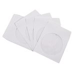 100 Pack Maxtek Premium Thick White Paper CD DVD Sleeves Envelope with Window Cut Out and Flap, 100g Heavy Weight.