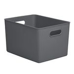 Tatay Storage Box Baobab, 22L Capacity, Polypropylene, BPA free, Anthracite Grey. Measures 29.4 x 38.5 x 23 cm