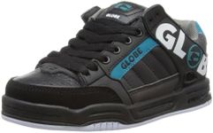 Globe Boys Tilt Skateboard Shoes, Black Night Teal, 2 UK