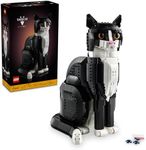 LEGO Ideas Tuxedo Cat, Home Décor, Cat Gift Idea for Animal-Lovers, Cat Lover Gifts, Collectible Model, Creative Activity, Building Set for Adults, 21349