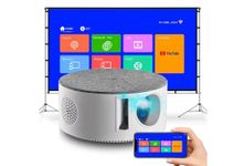 BIGASUO Mini WiFi LED Portable Projector 1080p Full HD for Android/iOS with Built-in YouTube - Supports WiFi, HDMI,AV in,USB, Miracast with 4000 LM (BGP31)