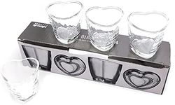 [LENITH] Korean Soju Shot Glasses Sets, 1.7 oz Heart Shaped Glass for Soju, Whiskey, Tequila, Vodka, Espressos and Liquor